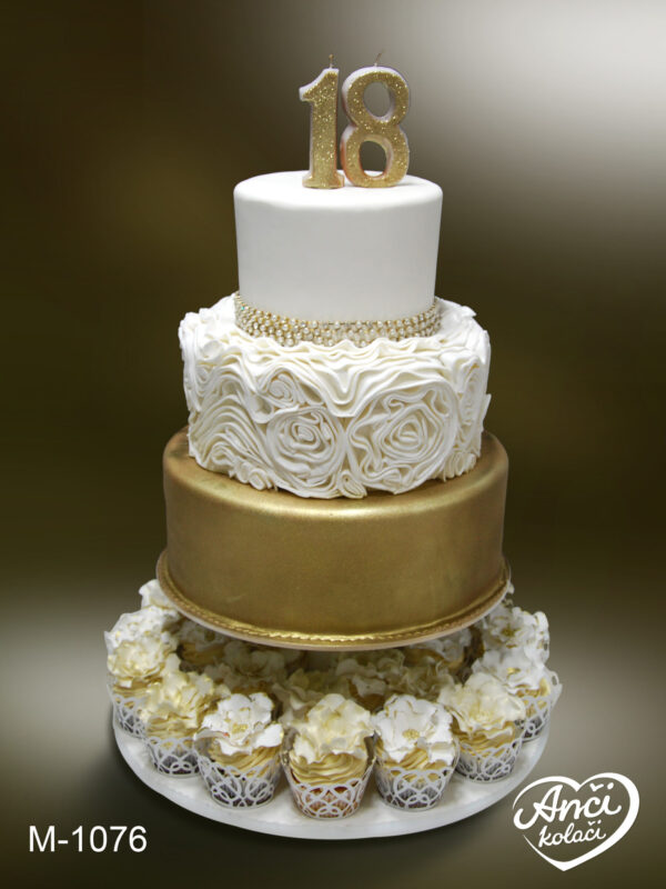 18 gold cupcake
