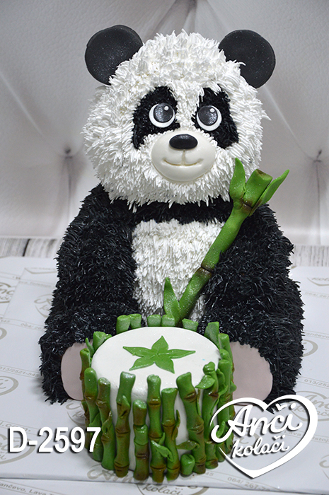 Panda i bambus torta